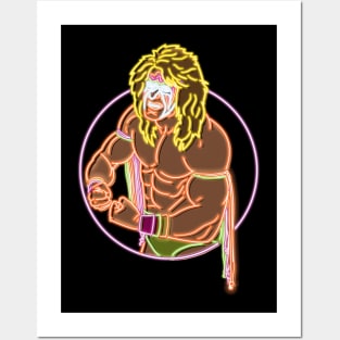 Ultimate Warrior neon color Posters and Art